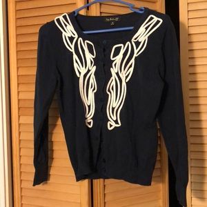 Dark Navy Cardigan Sweater